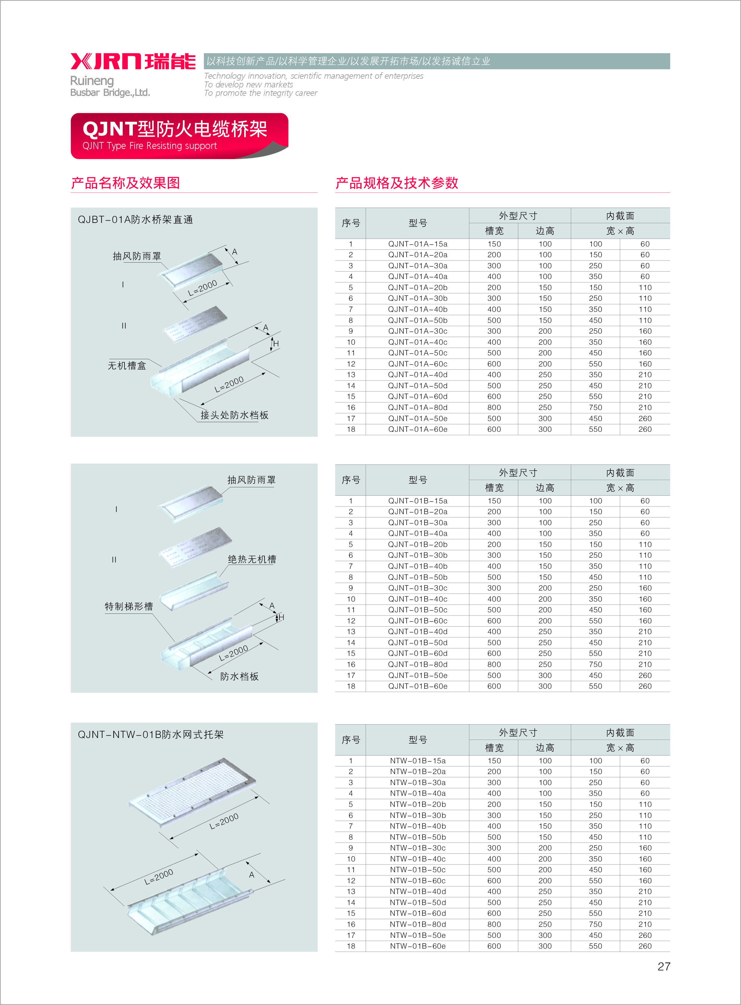 密闭防火电缆桥架